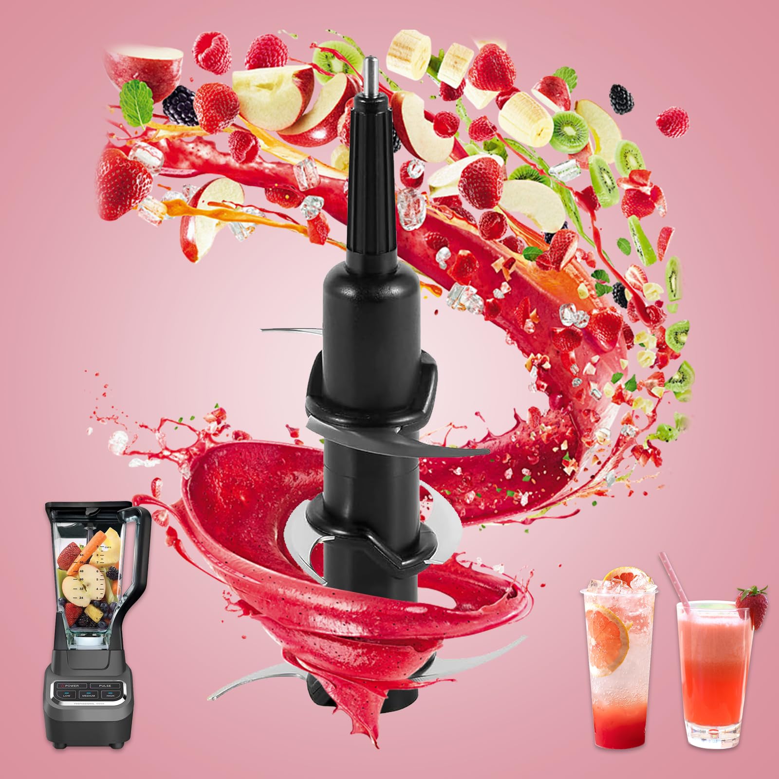 Replacement with Ninja 72 OZ Blender 6 Blade Compatible with